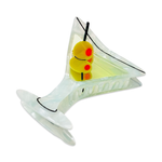 XL Martini Hair Claw Clip