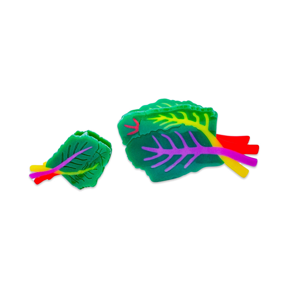 Large Rainbow Chard Hair Claw