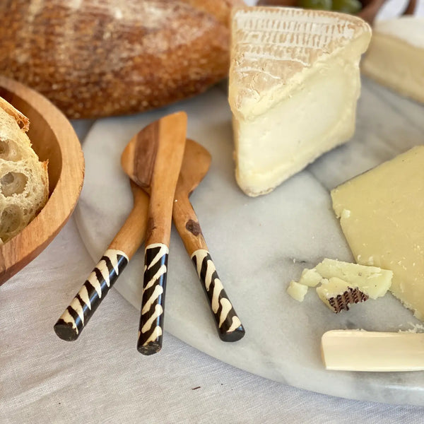 Olive Wood & Bone Appetizer Spreader