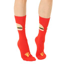 3D Packaged Crew Socks - Burger w/ Fries