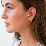 Pickleball Enamel Earrings - Stripes