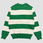 Striped Polo Sweatshirt