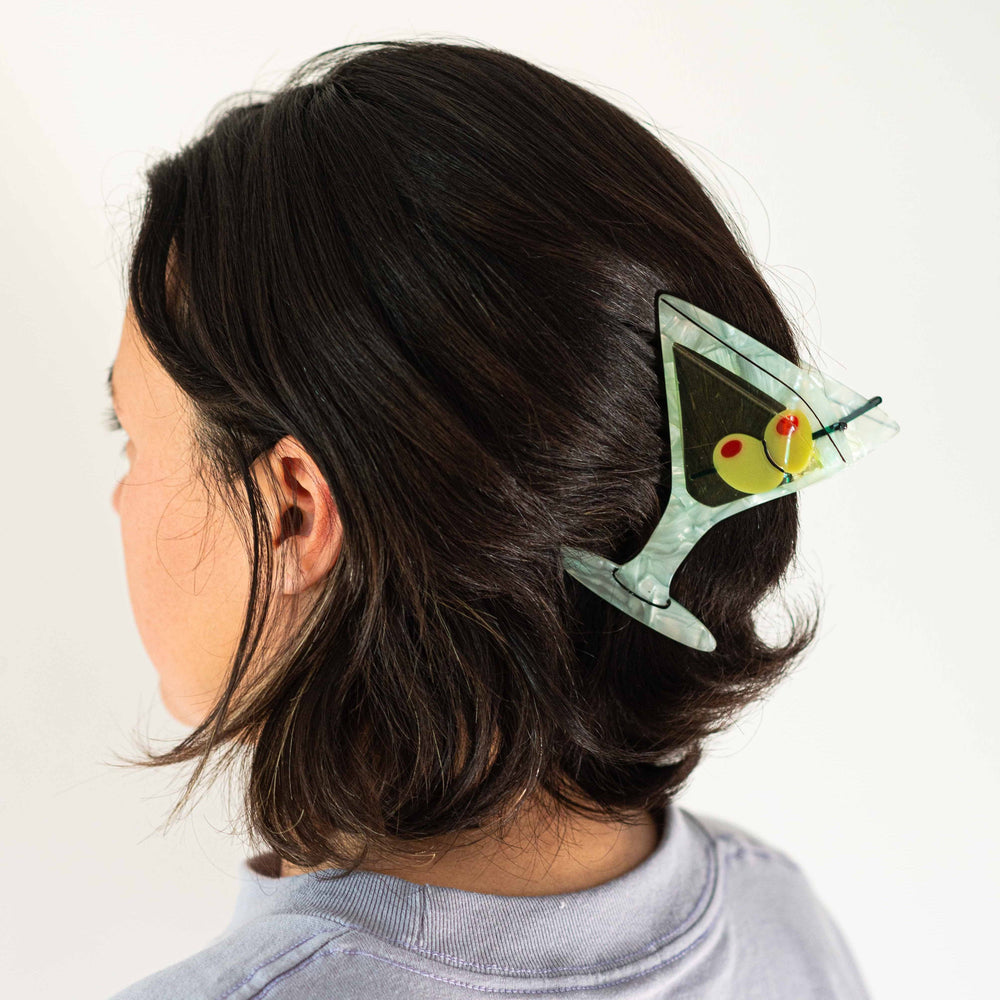 XL Martini Hair Claw Clip