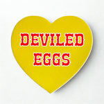 Deviled Eggs Heart Sticker