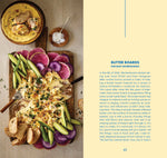 Page of a booking showing a butter board with food and descriptive text