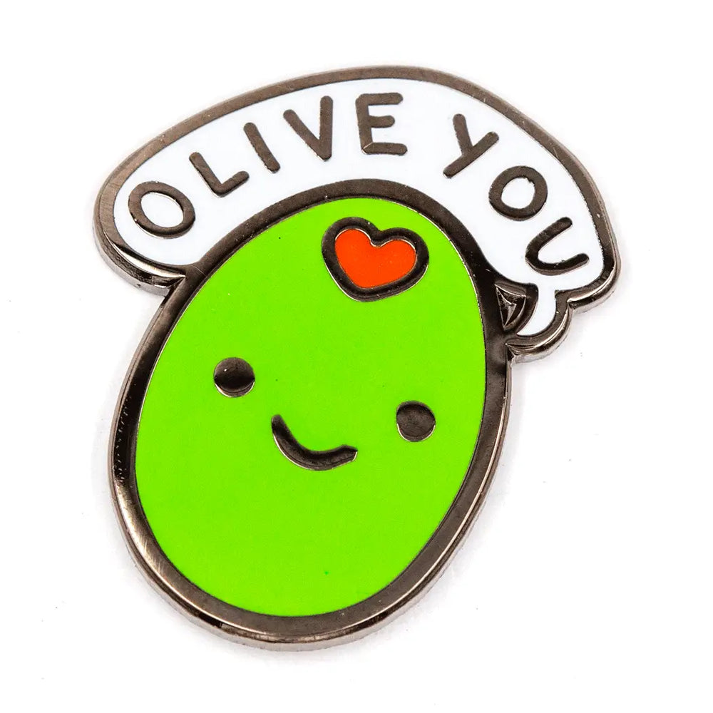 Olive You Enamel Pin