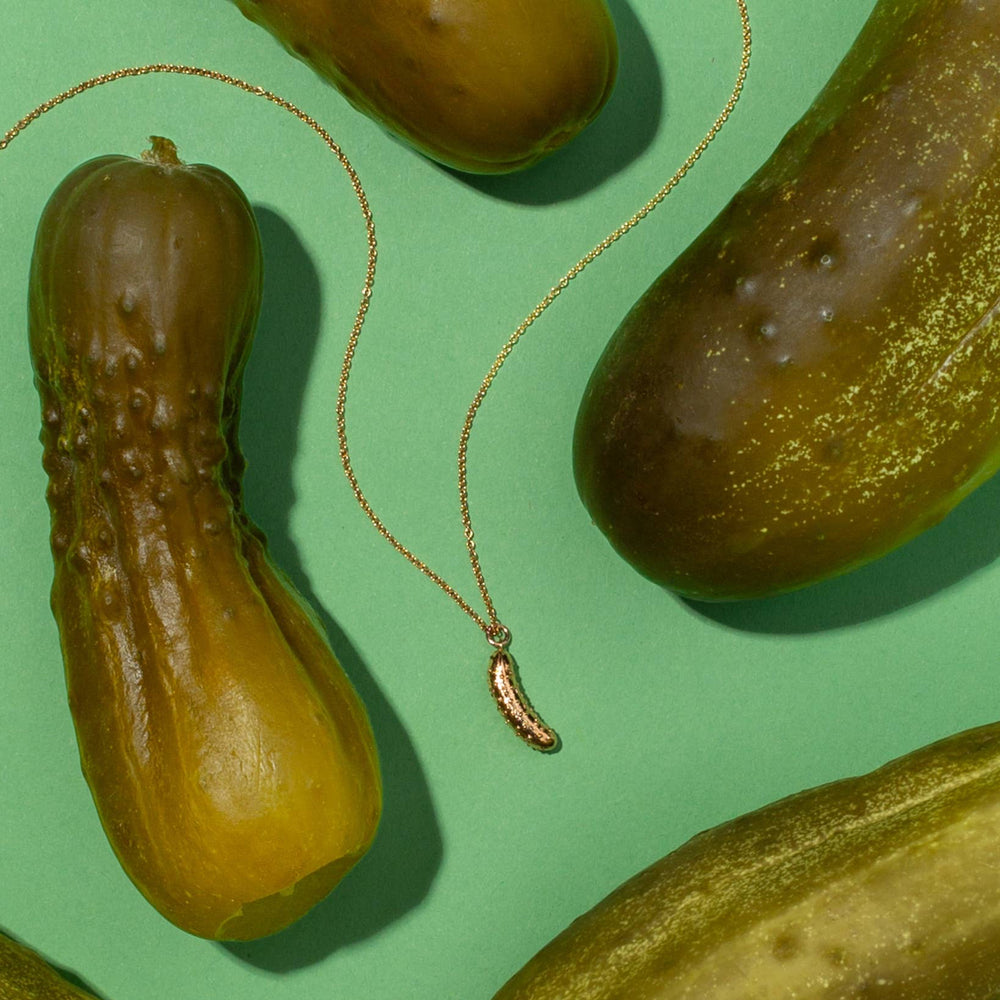 Pickle Charm Necklace
