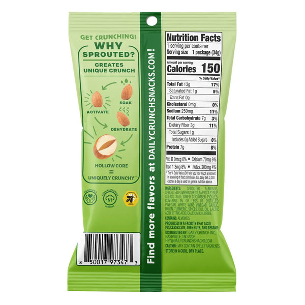 Dill Pickle Sprouted Almonds, 1.2oz