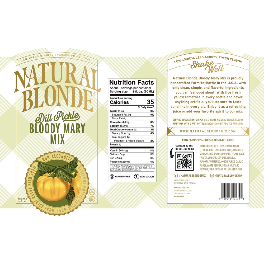 Natural Blonde Dill Pickle Bloody Mary Mix