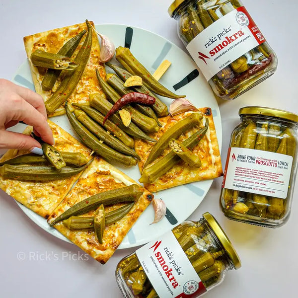 Smokra Spicy Pickled Okra with Smoked Paprika