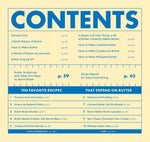 Table of contents for a book about butter