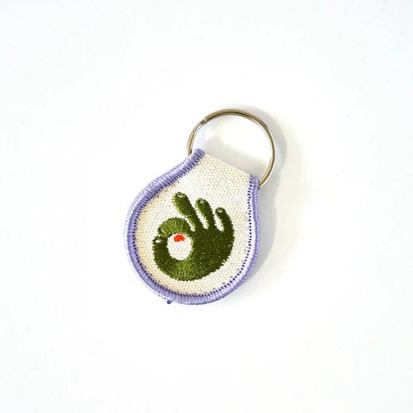 Okay Olive Keychain