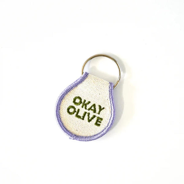 Okay Olive Keychain