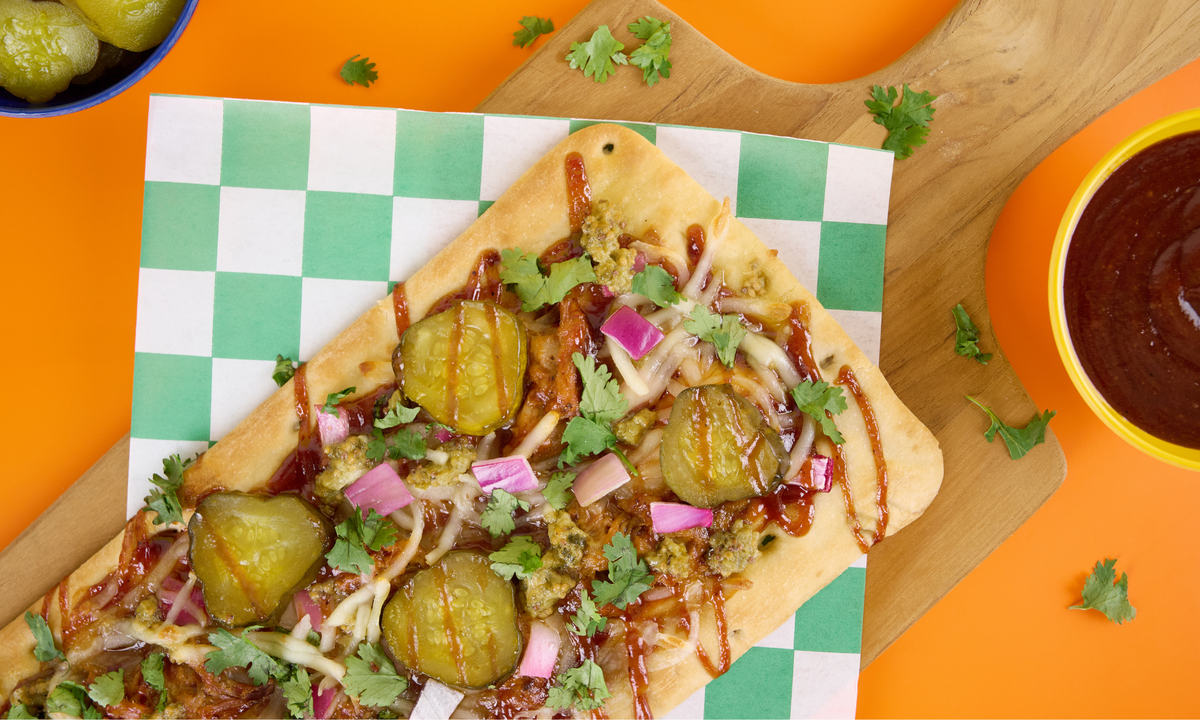 BBQ Pork Pickle Flatbread