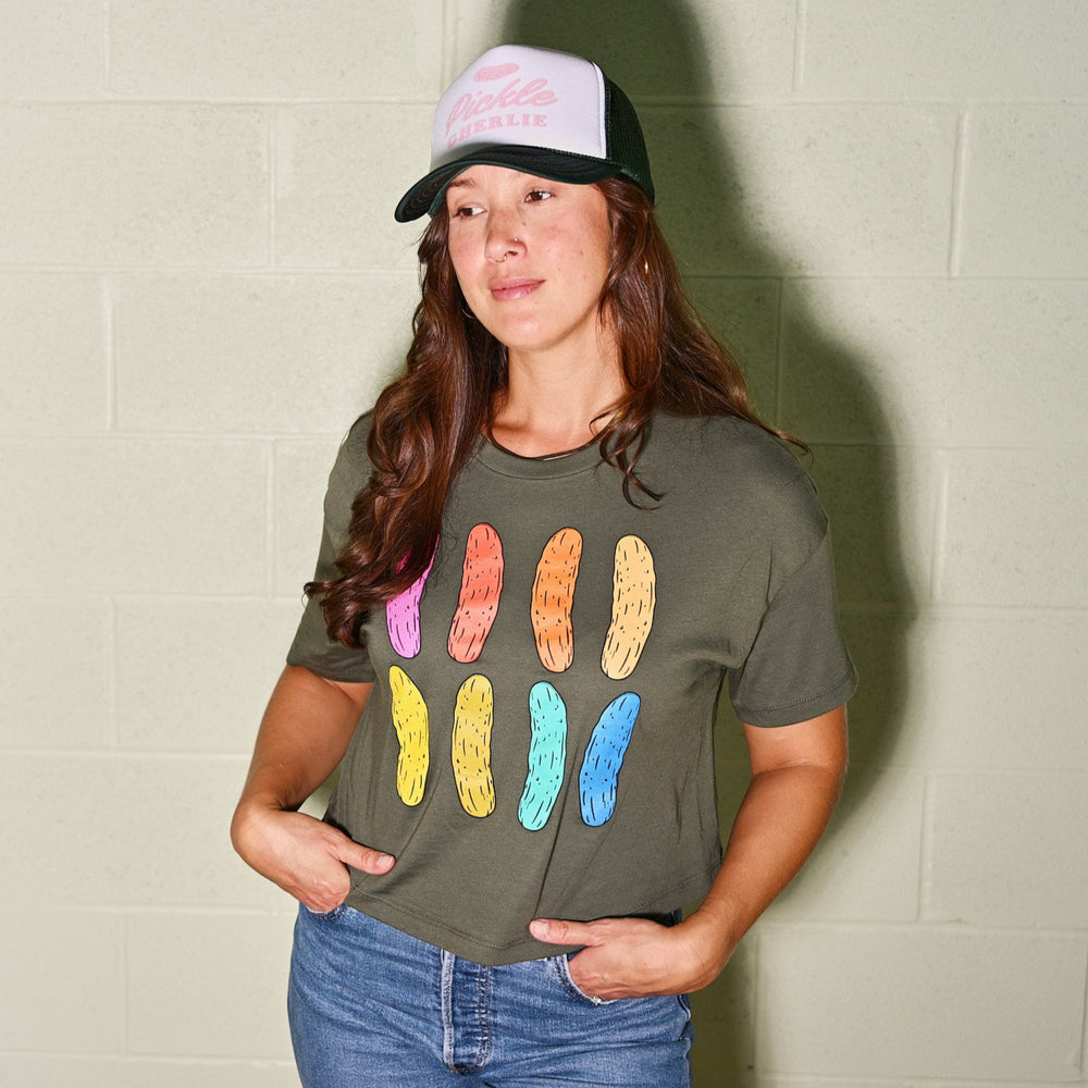 Crop Top in Color Pop Pickles