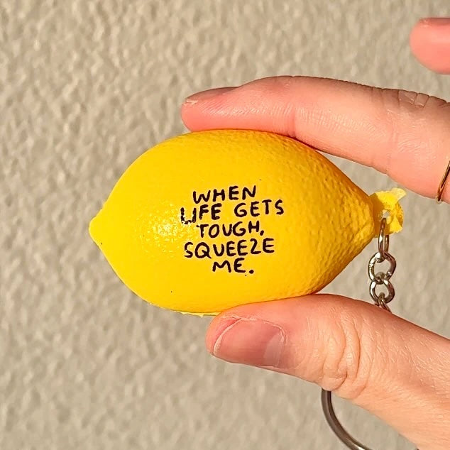Lemon Stress Ball Keychain