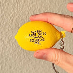 Lemon Stress Ball Keychain
