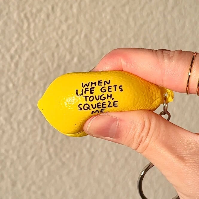 Lemon Stress Ball Keychain