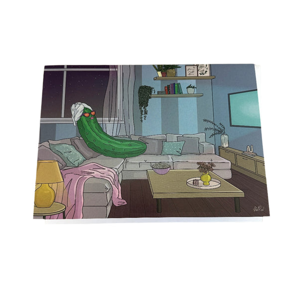 Night time Spa Pickle Card