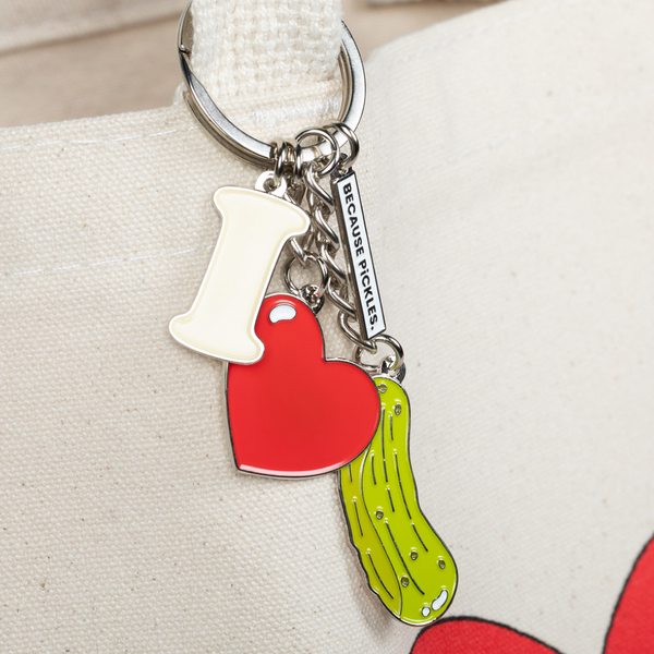 I Love Pickles Keychain