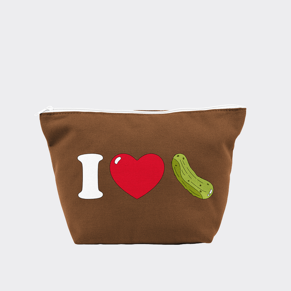 I Heart Pickles Pouch - Espresso