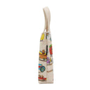 The side view of the Richard Scarry Things That Go mini canvas tote.