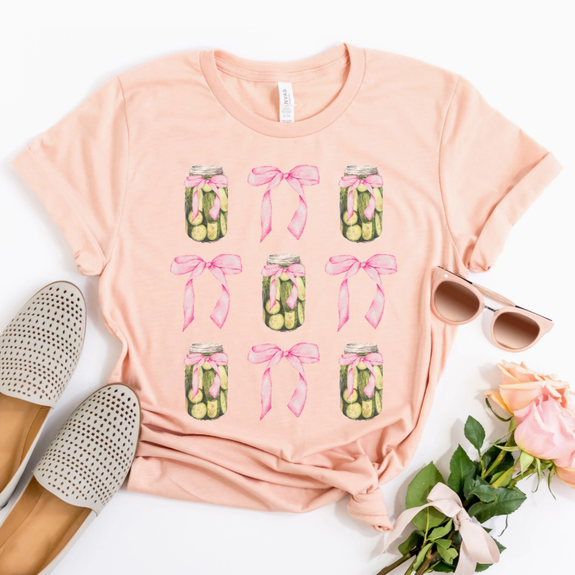 Pickle Jars & Pink Bows T-Shirt