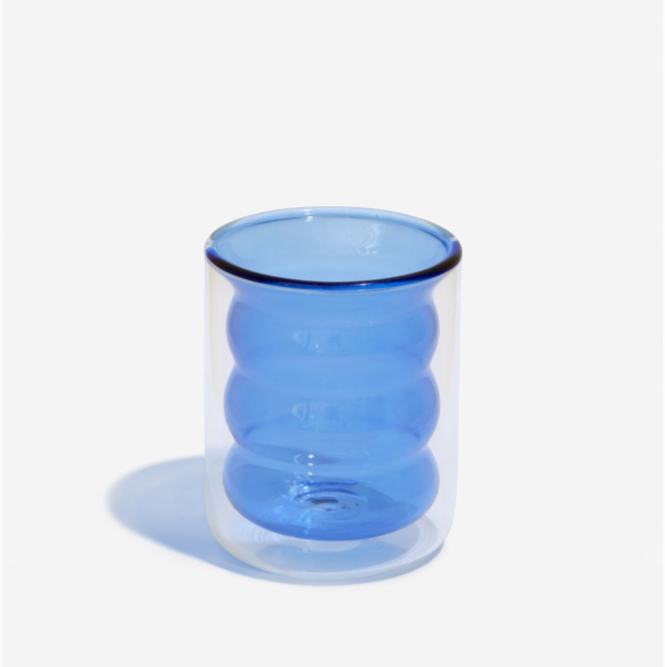 Double Wall Groovy Cup in Blue