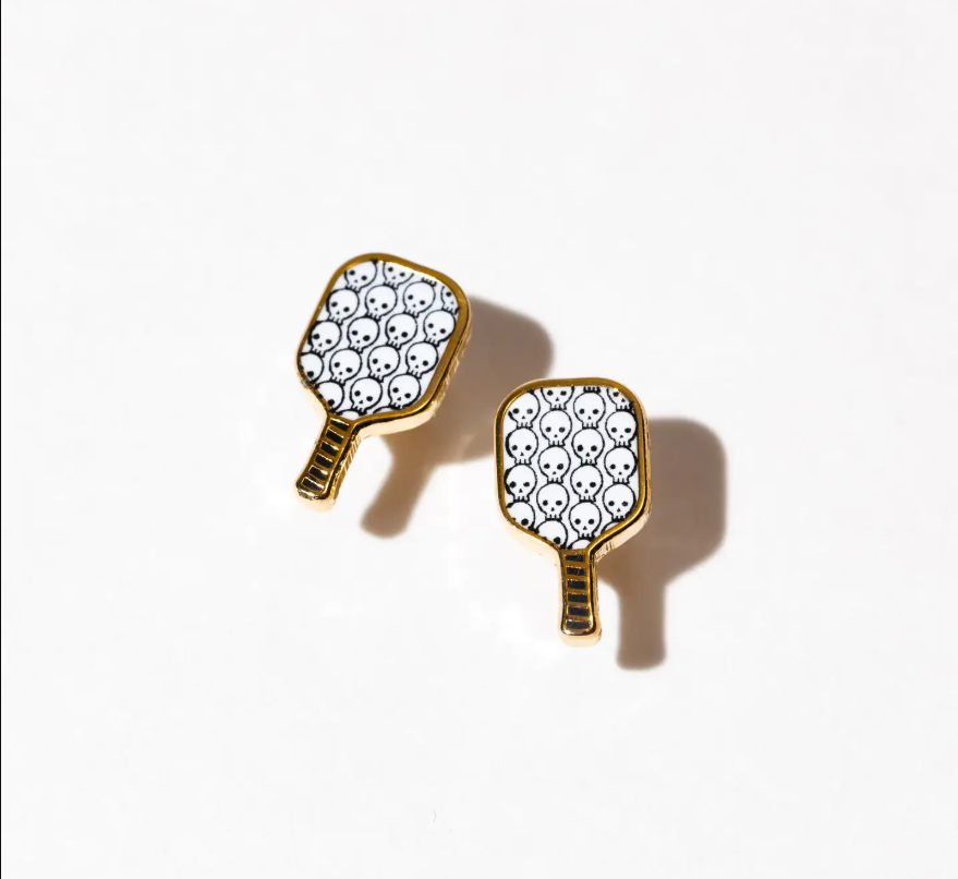 Pickleball Enamel Stud Earrings