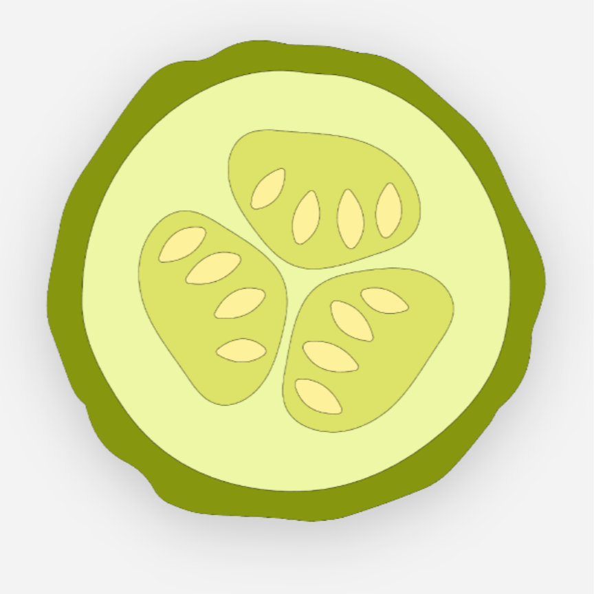 Cucumber Slice Acrylic Pin