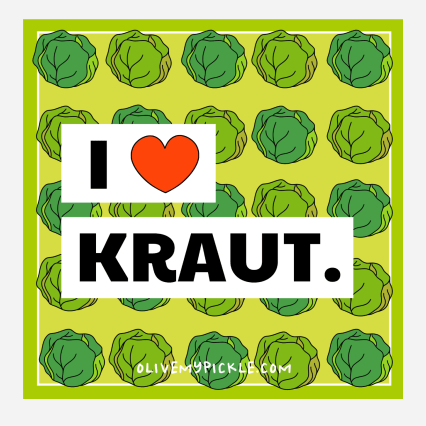 I Heart Kraut Square Sticker