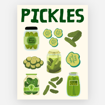 Pickles Variety Sticker