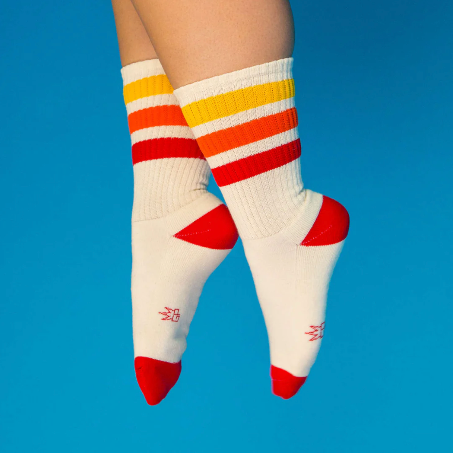 Retro Socks in Orange