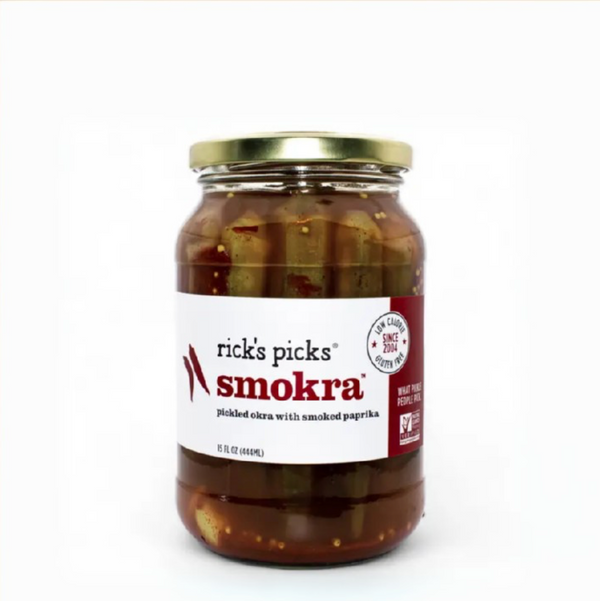 Smokra Spicy Pickled Okra with Smoked Paprika