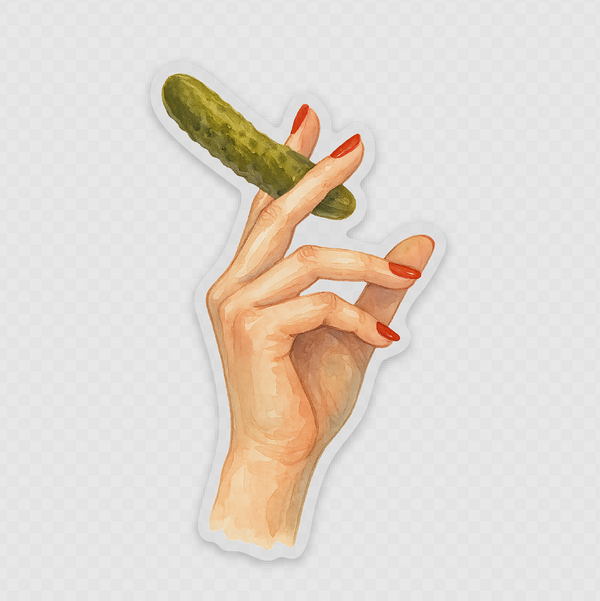Pickle Hand Sticker