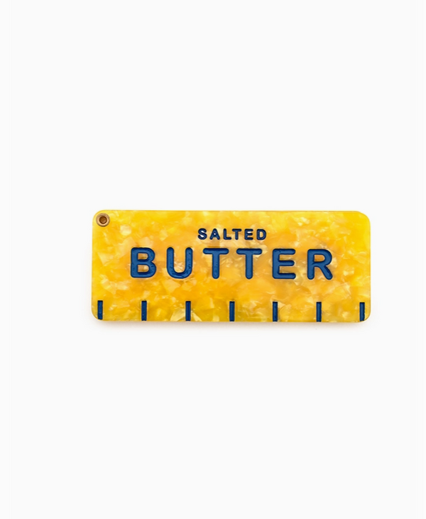 Swing-Hinge Folding Compact Mirror Butter Stick in Yellow