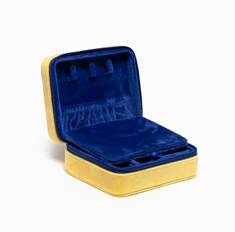 Butter Stick Velvet Jewelry Zip Case & Organizer
