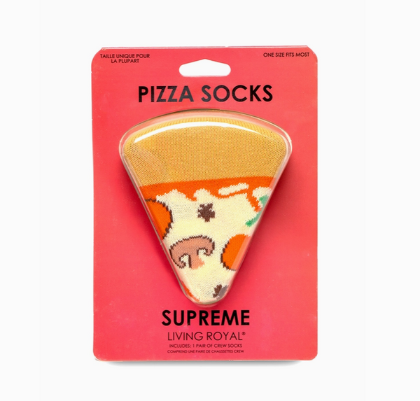 3D Packaged Crew Socks - Pizza Slice