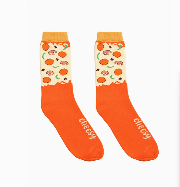 3D Packaged Crew Socks - Pizza Slice