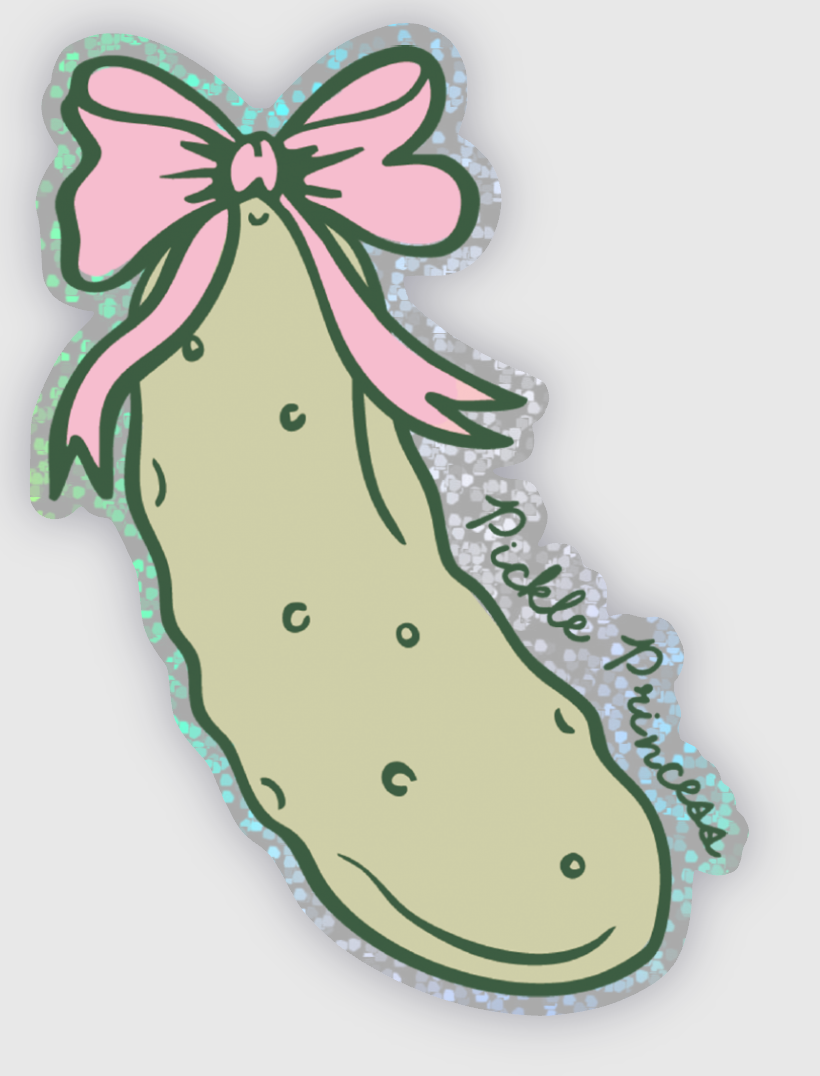 Pickle Princess Bow Coquette Sticker