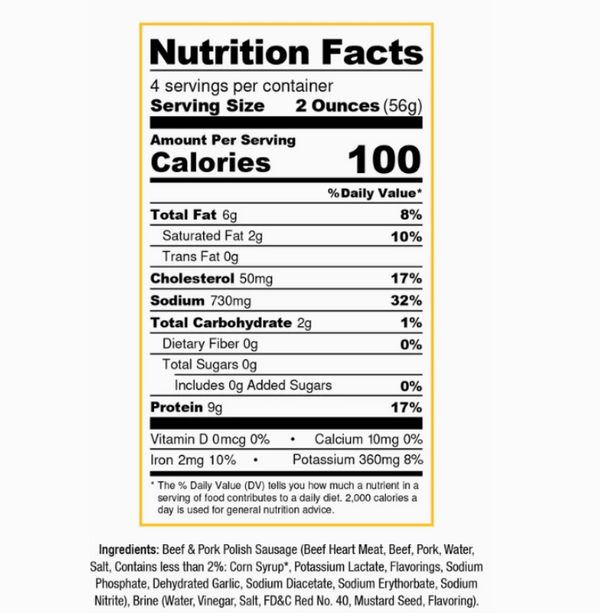 Pickled Polish Sausage