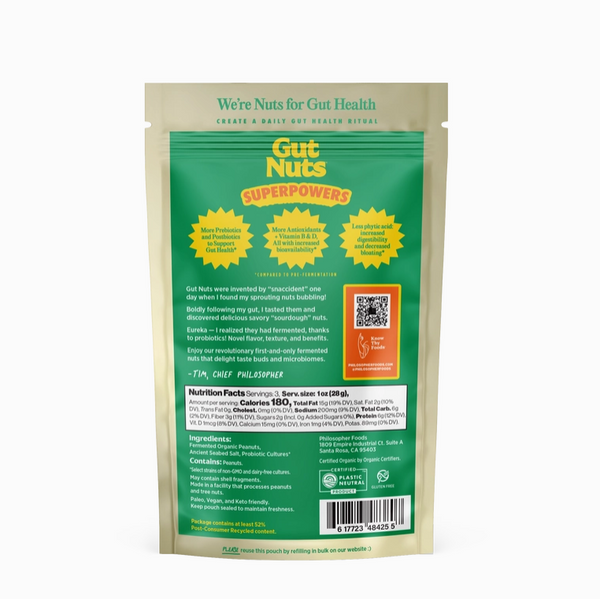 Gut Nuts - Sprouted & Fermented "Sourdough" Peanuts