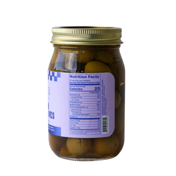 TPF Gherkin Stuffed Olives