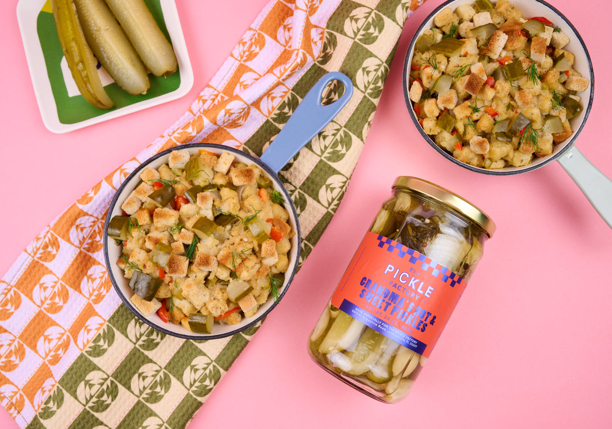 Sweet & Spicy Pickle Thanksgiving Stuffing