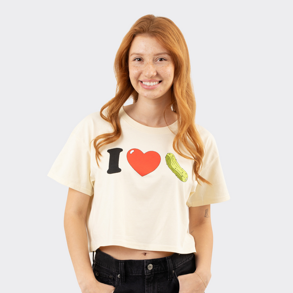 I Heart Pickles Cropped Tee