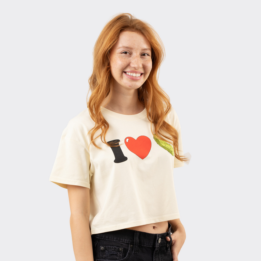 I Heart Pickles Cropped Tee