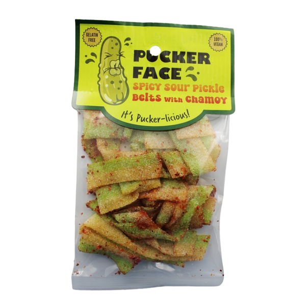 Spicy Sour Pickle Belts with Chamoy 2oz Bags