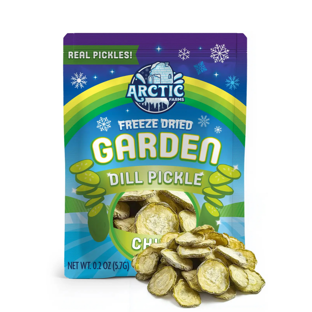 Freeze Dried Dill Pickle Chips (Less Salty)