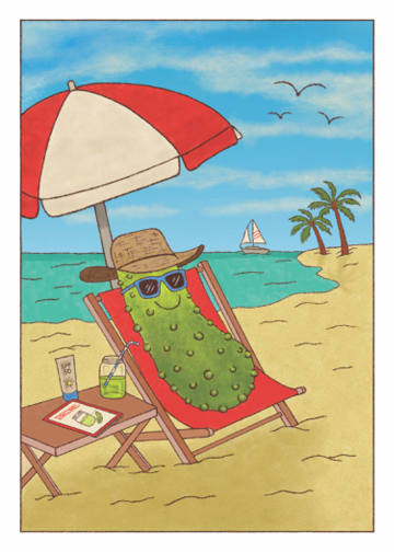 Pickle on The Beach Card
