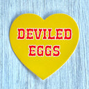 Deviled Eggs Heart Sticker